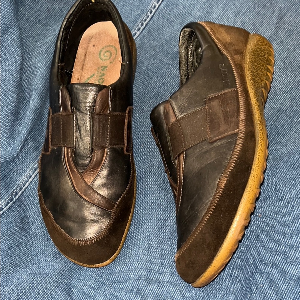 Naot Brown Leather Loafers